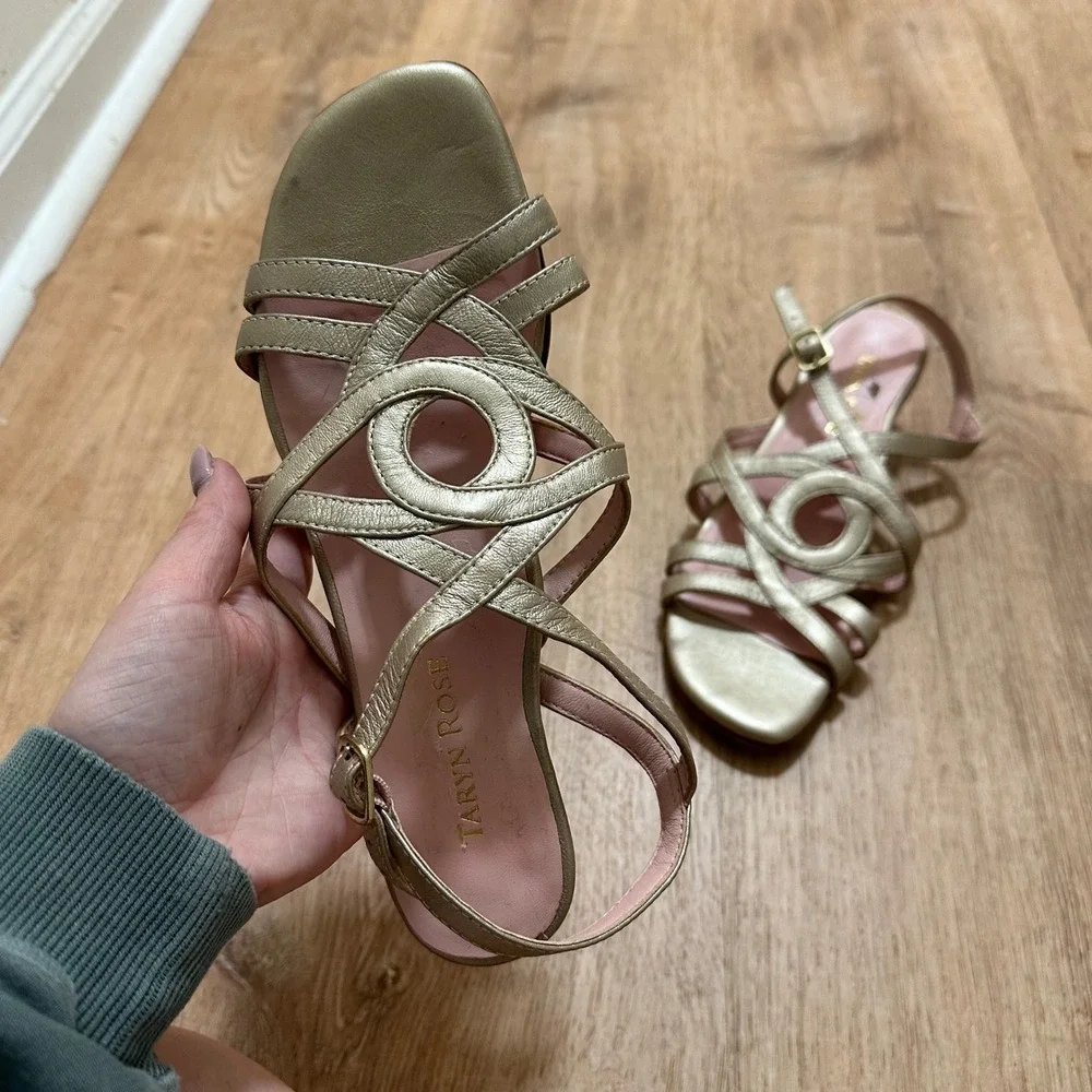 Taryn Rose strappy metallic